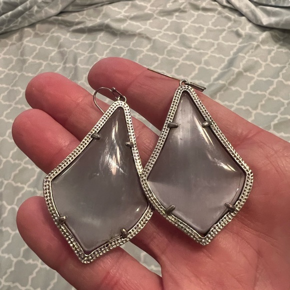 Grey and Silver Kendra Scott earrings - Picture 2 of 2